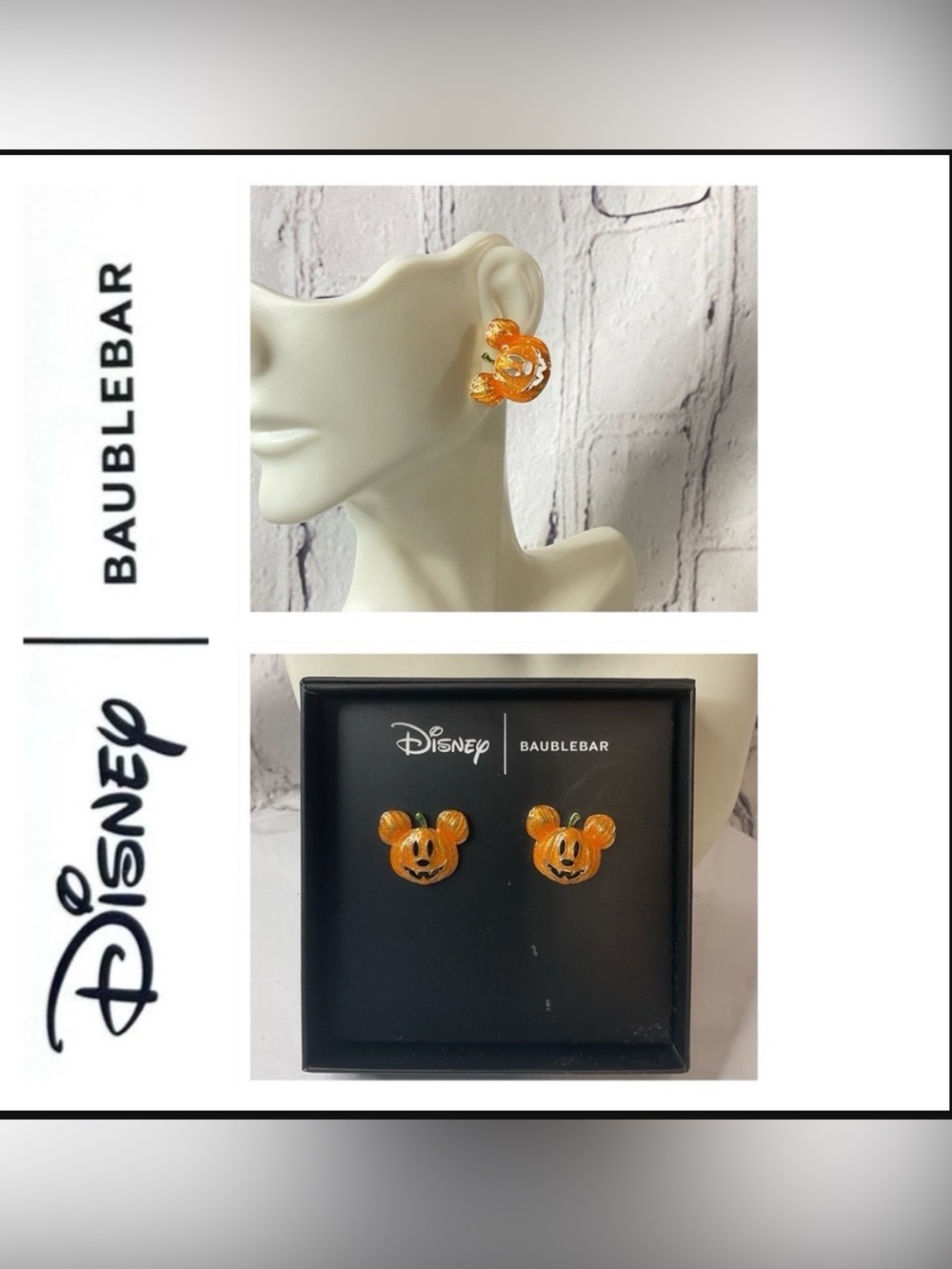 🌟🌟 Disney BaubleBar Mickey Pumpkin Earrings